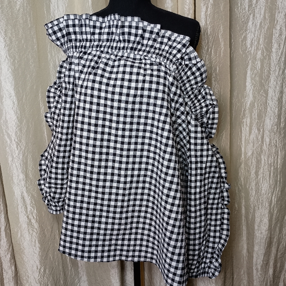 RACHEL Rachel Roy Women's Gingham Top Size 2X - Picture 5 of 10